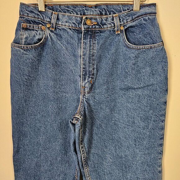 EUC VINTAGE OPEN TRAILS HIGH RISE TAPERED JEANS 100% COTTON SIZE 14 MEDIUM - Picture 10 of 15